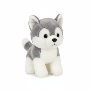 Plush Husky Dog Stuffed Animal,Soft Cuddly Toy (Grey)