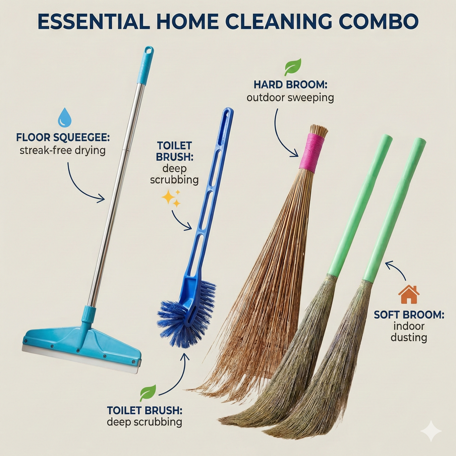 Hardsoftbroomwipertoiletbrush