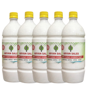 Aryan Sales White Phenyl – 1 Ltr (Pack of 5) | Powerful Floor Cleaner with Long-Lasting Freshness