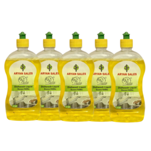 Aryan Sales Dishwash Liquid – 500 ml (Pack of 5) | Tough on Grease, Gentle on Hands