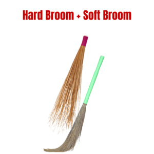 Aryan Sales Hard Broom + Soft Broom Combo | Dual Cleaning Solution for Home & Office