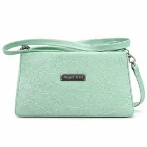 Caprese Green Faux Leather Textured Handbag