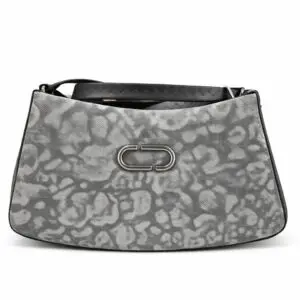 Leopard Print Shoulder Bag with Bowknot Y2k Cheetah Print Hobo Crescent Handbag Women Leopard Clutch Evening Purse