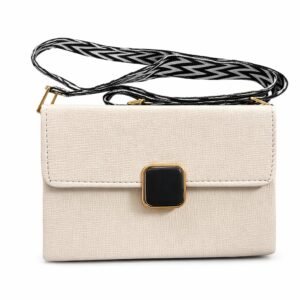 Modern Minimalist Sling Bag ( Beige+Black)